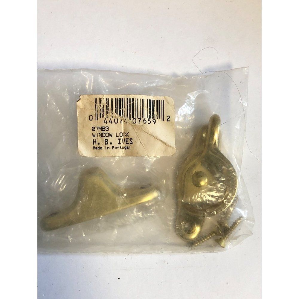 H. B. Ives Solid Brass Window Lock 07MB3 New